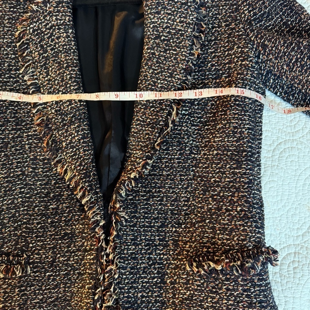 Massimo Dutti Black and Gray Blazer with Notched Lapel - Picture 11 of 13